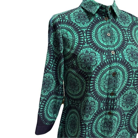 The Limited Teal and Navy Shirt Dress | XS | EUC - Picture 3 of 8